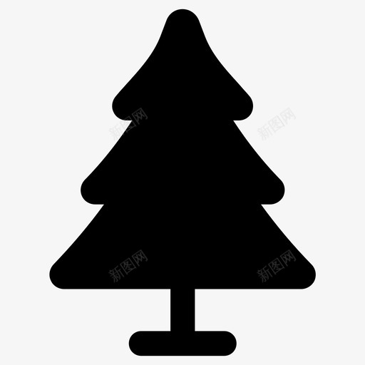 圣诞树松树树木图标svg_新图网 https://ixintu.com 圣诞树 天然林 天然树叶生态园 松树 树木 植物树