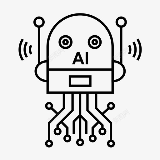 机器人人工智能人工智能图标集svg_新图网 https://ixintu.com 人工智能 人工智能图标集 机器人