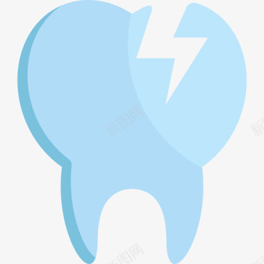 断牙牙科护理9扁平图标图标