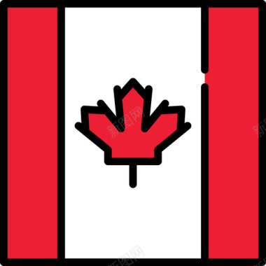 加拿大国旗收藏3方形图标图标