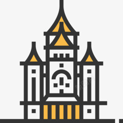 蒂米蒂米什瓦拉东正教大教堂地标14黄影图标高清图片