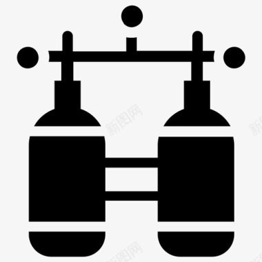 氧气瓶气瓶水肺瓶图标图标