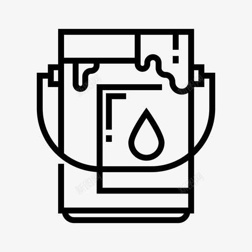 油漆桶颜色装修图标svg_新图网 https://ixintu.com 施工工具工头设备 油漆桶 装修 颜色