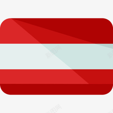 奥地利国旗2平坦图标图标