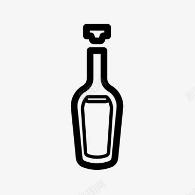 葡萄酒酒精瓶子图标图标