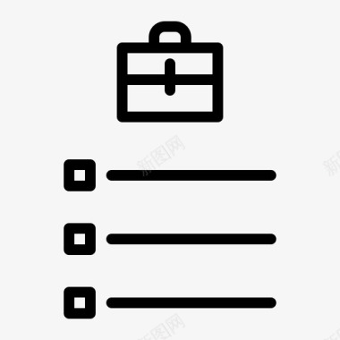 工作列表公文包项目符号列表图标图标