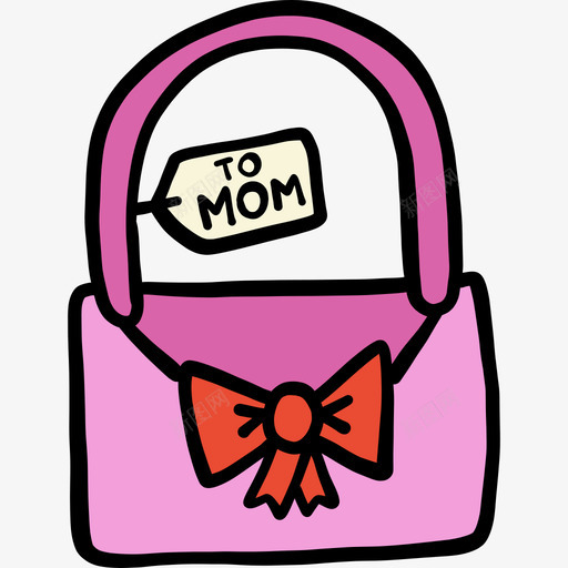 礼品袋母亲节10彩色图标svg_新图网 https://ixintu.com 彩色 母亲节10 礼品袋