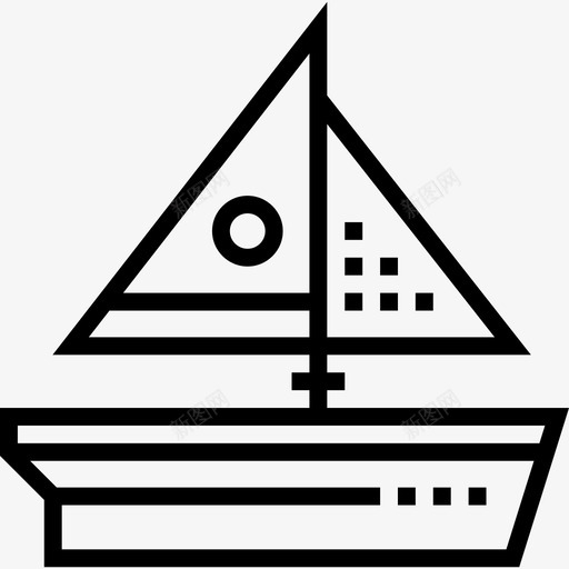 帆船暑假13号直线型图标svg_新图网 https://ixintu.com 帆船 暑假13号 直线型