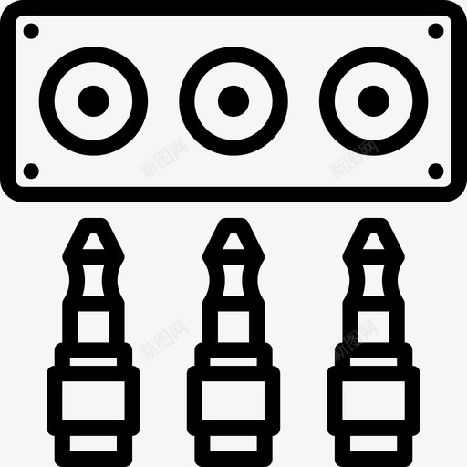 插孔连接器连接器电缆2线性图标svg_新图网 https://ixintu.com 插孔连接器 线性 连接器电缆2