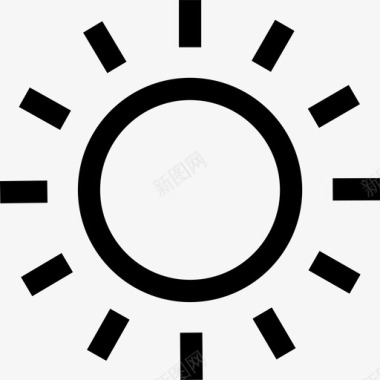 太阳自然18直线型图标图标
