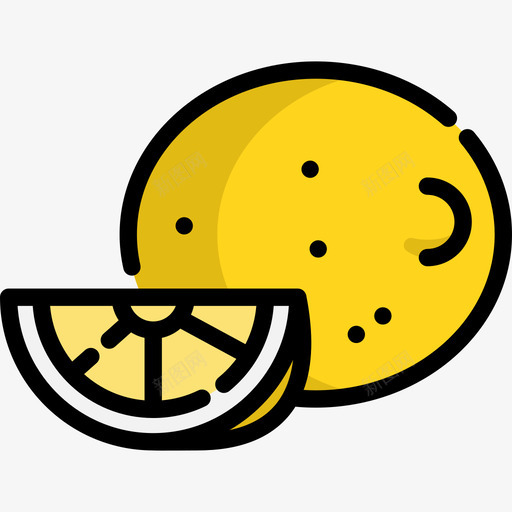 柠檬夏季食品饮料原色图标svg_新图网 https://ixintu.com 原色 夏季食品饮料 柠檬