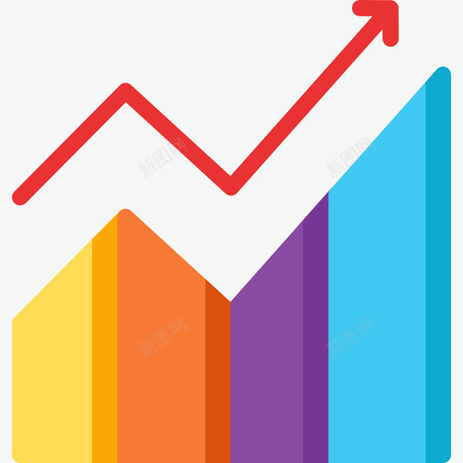 折线图图表平面图图标svg_新图网 https://ixintu.com 图表 平面图 折线图