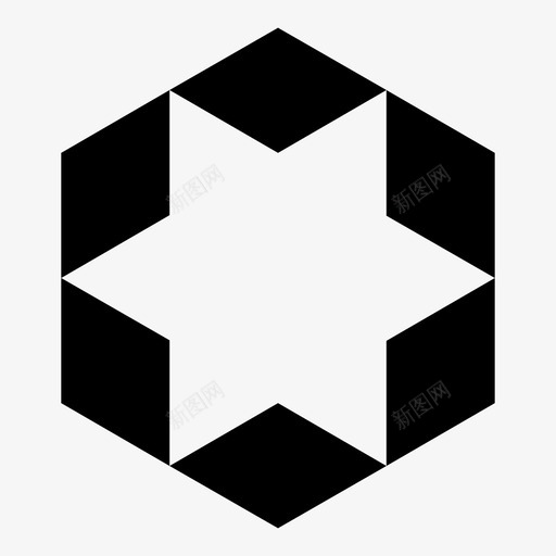 星几何学尖图标svg_新图网 https://ixintu.com 六 几何学 尖 星 空间 菱形