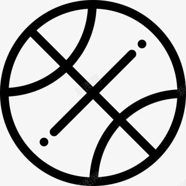 篮球美国7直线型图标图标