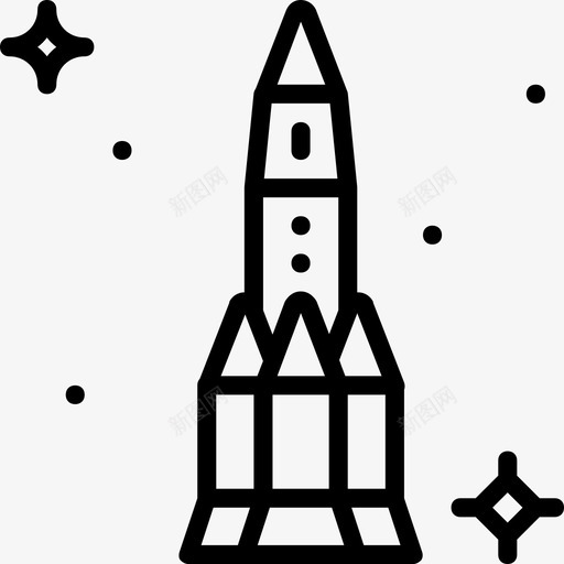 火箭太空16直线型图标svg_新图网 https://ixintu.com 太空16 火箭 直线型