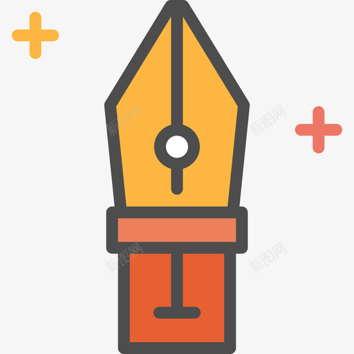 钢笔创意工具2线条颜色图标svg_新图网 https://ixintu.com 创意工具2 线条颜色 钢笔