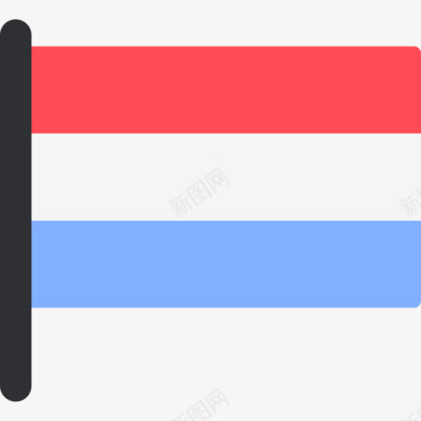 卢森堡国际国旗5桅杆图标图标