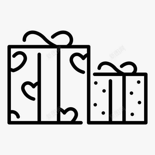 礼物盒子丝带图标svg_新图网 https://ixintu.com 丝带 婚礼 惊喜 盒子 礼物