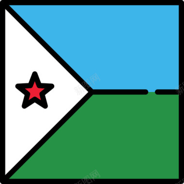 吉布提国旗收藏3广场图标图标