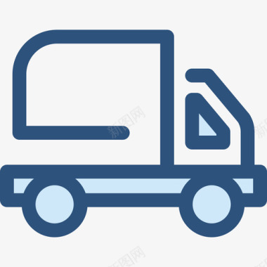 卡车运输16蓝色图标图标