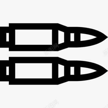 子弹军用2直线型图标图标