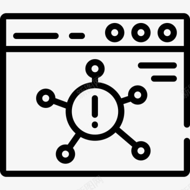 浏览器网络安全线性图标图标