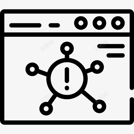 浏览器网络安全线性图标svg_新图网 https://ixintu.com 浏览器 线性 网络安全