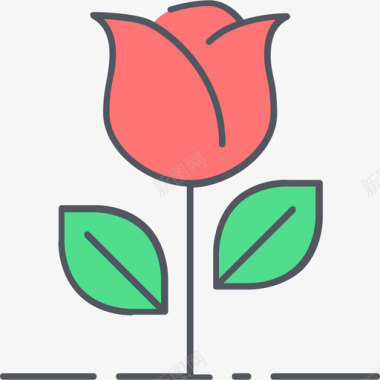 玫瑰爱6颜色图标图标