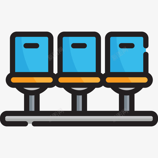 座位地铁站线颜色图标svg_新图网 https://ixintu.com 地铁站 座位 线颜色