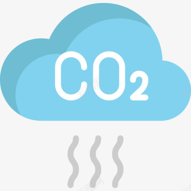 二氧化碳生态8平坦图标图标