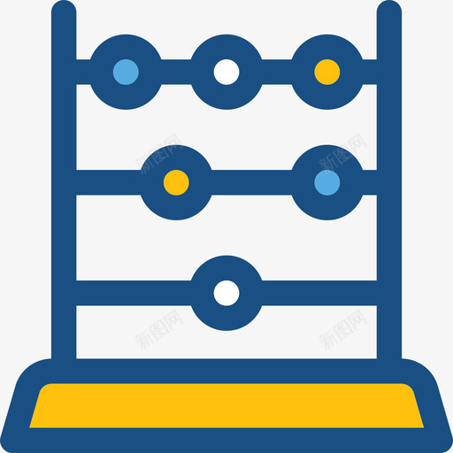 算盘学校和教育双色调图标svg_新图网 https://ixintu.com 双色调 学校和教育 算盘