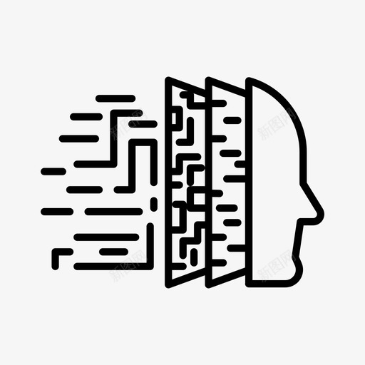 安卓大脑人工智能数字图标svg_新图网 https://ixintu.com 人工智能 安卓大脑 数字