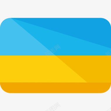 乌克兰国旗2平坦图标图标