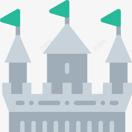 城堡中世纪3平房图标svg_新图网 https://ixintu.com 中世纪3 城堡 平房