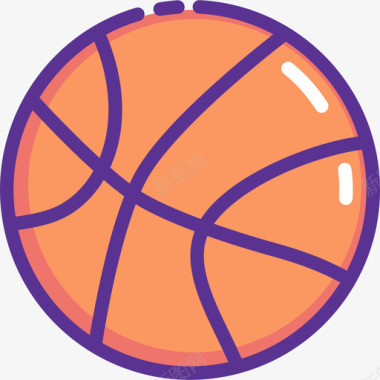 篮球运动33线性颜色图标图标