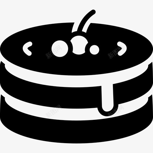 薄饼美味糕点图标svg_新图网 https://ixintu.com 甜 糕点 美味 薄饼 覆盆子