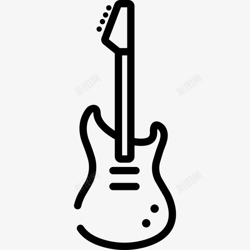 电吉他音乐21线性图标svg_新图网 https://ixintu.com 电吉他 线性 音乐21