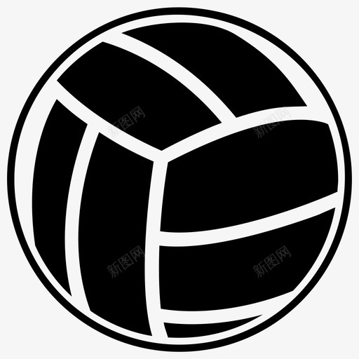 排球马球运动图标svg_新图网 https://ixintu.com 排球 篮球字形图标 运动 马球