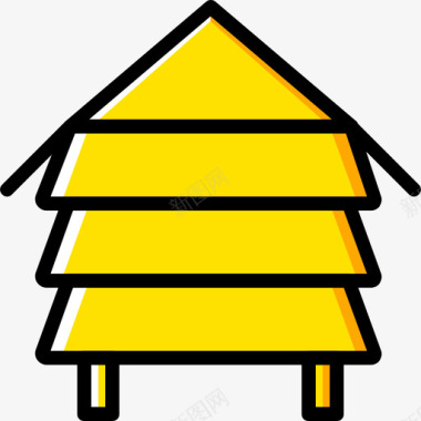 蜂巢蜂房3黄色图标图标