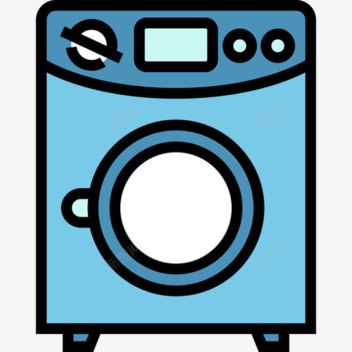 洗衣机小工具5线性颜色图标svg_新图网 https://ixintu.com 小工具5 洗衣机 线性颜色