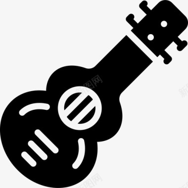 西班牙吉他音乐7填充图标图标