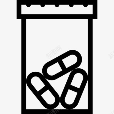 药丸医疗和牙科2线性图标图标