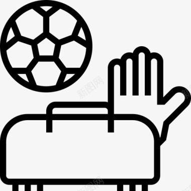 运动包足球元素线性图标图标