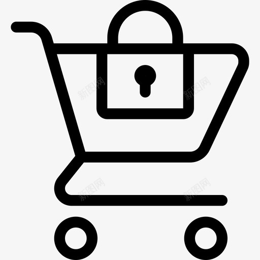 购物车购物行为线性图标svg_新图网 https://ixintu.com 线性 购物行为 购物车