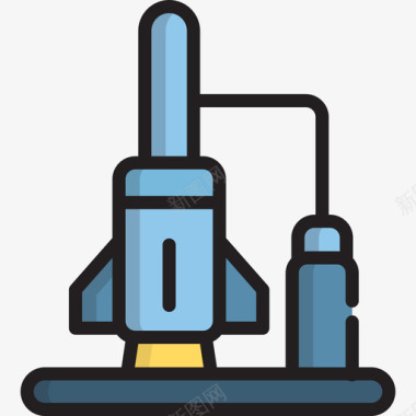 宇宙18号宇宙飞船线性颜色图标图标