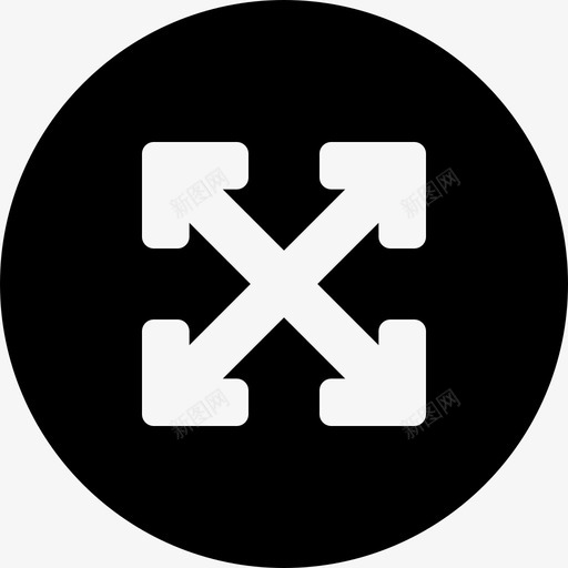 方向箭头25填充图标svg_新图网 https://ixintu.com 填充 方向 箭头25