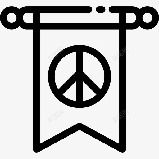 和平嬉皮士12直系图标svg_新图网 https://ixintu.com 和平 嬉皮士12 直系
