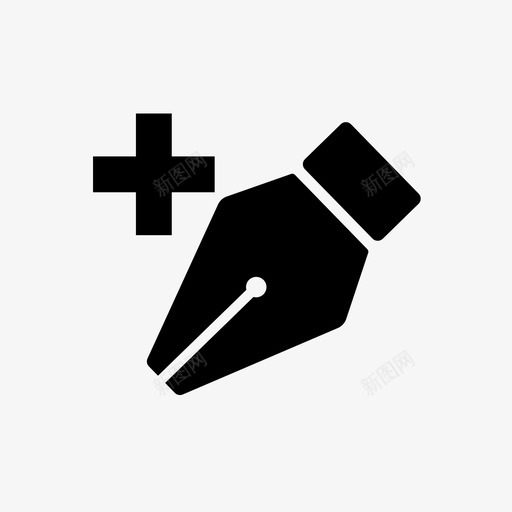 钢笔工具锚点图标svg_新图网 https://ixintu.com 点 设计工具界面 钢笔工具 锚