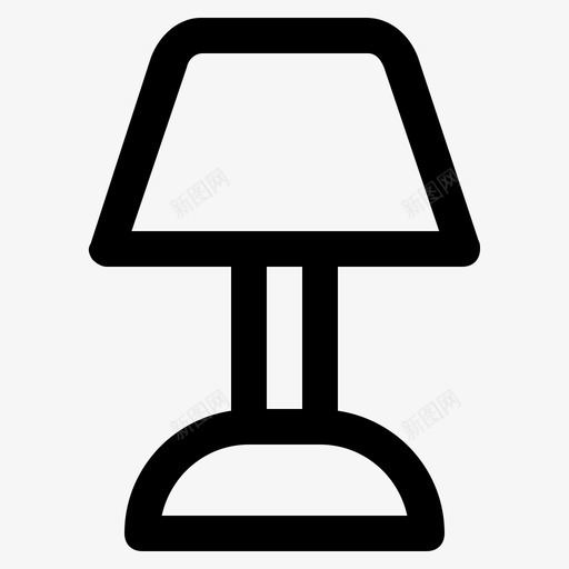 灯具卧室灯罩图标svg_新图网 https://ixintu.com 卧室 壁灯 室内和家具 床头柜 灯具 灯罩