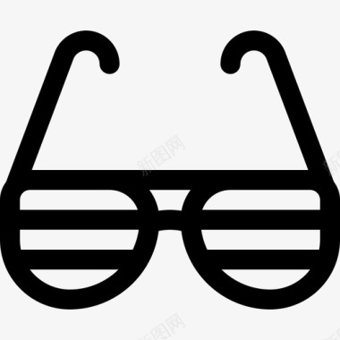 眼镜摇滚乐2直线型图标图标